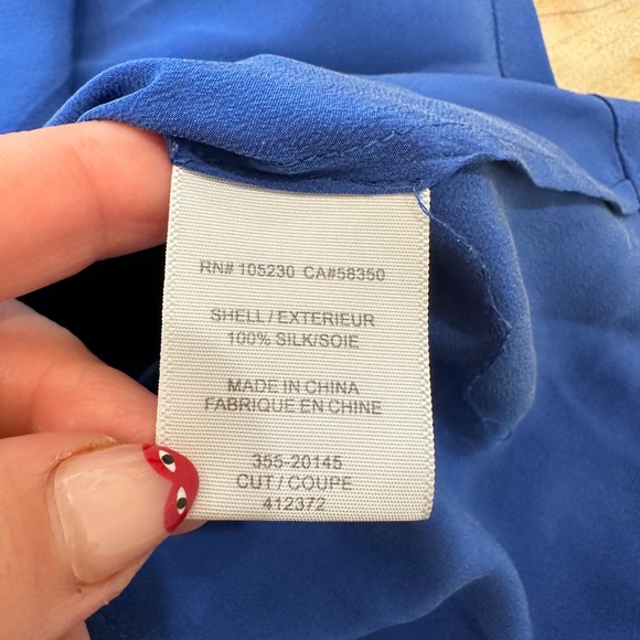 Joie Silke cobalt blue Racerback top tank blouse - Picture 6 of 9